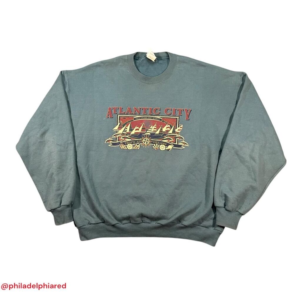 Vintage Y2K 2000's Atlantic City crewneck sweatshirt mens XL